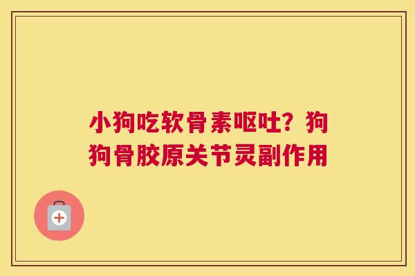 小狗吃软骨素？狗狗骨胶原关节灵副作用