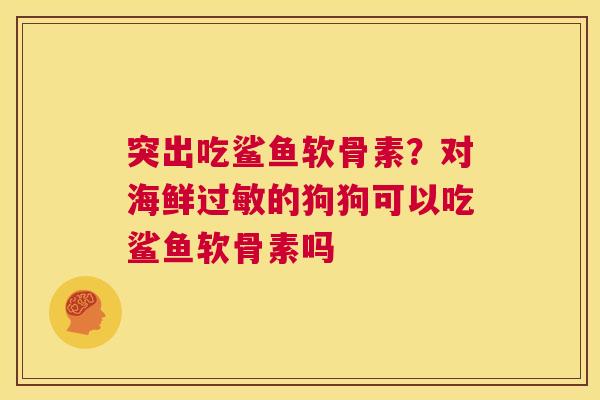 突出吃鲨鱼软骨素?对海鲜的狗狗可以吃鲨鱼软骨素吗 突出吃鲨鱼软骨素?对海鲜的狗狗可以吃鲨鱼软骨素吗