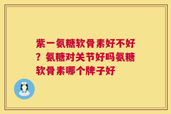 紫一氨糖软骨素好不好?氨糖对关节好吗氨糖软骨素哪个牌子好