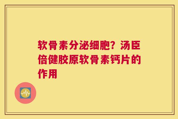 软骨素分泌细胞?汤臣倍健胶原软骨素钙片的作用