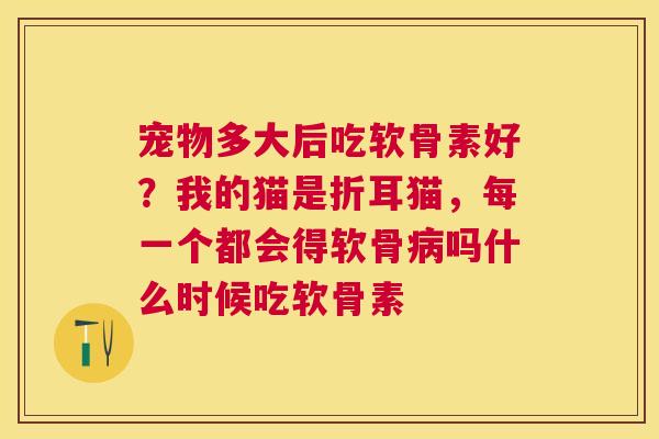 宠物多大后吃软骨素好?我的猫是折耳猫,每一个都会得软骨病吗什么时候吃软骨素