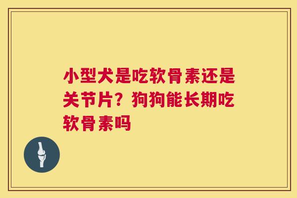 小型犬是吃软骨素还是关节片？狗狗能长期吃软骨素吗