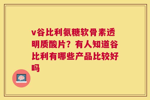 v谷比利氨糖软骨素透明质酸片？有人知道谷比利有哪些产品比较好吗