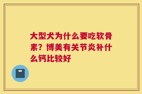 大型犬为什么要吃软骨素?博美有补什么钙比较好 大型犬为什么要吃软骨素?博美有补什么钙比较好