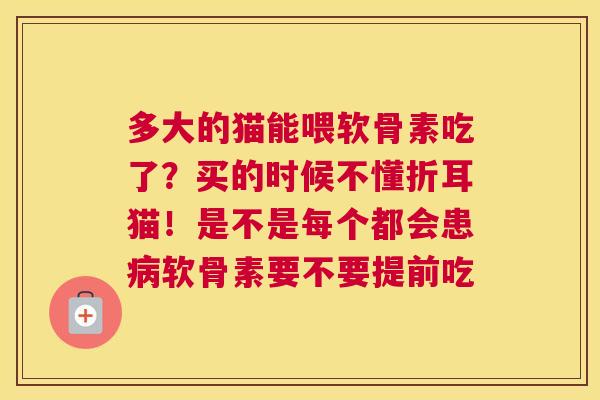 多大的猫能喂软骨素吃了？买的时候不懂折耳猫！是不是每个都会患病软骨素要不要提前吃