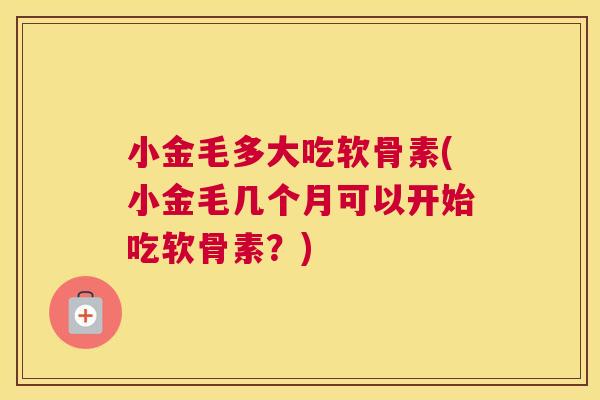 小金毛多大吃软骨素(小金毛几个月可以开始吃软骨素？)