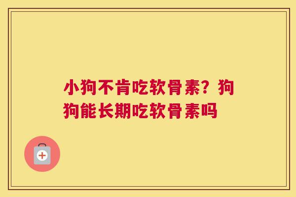 小狗不肯吃软骨素?狗狗能长期吃软骨素吗