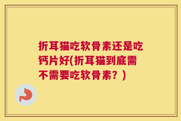 折耳猫吃软骨素还是吃钙片好(折耳猫到底需不需要吃软骨素?)