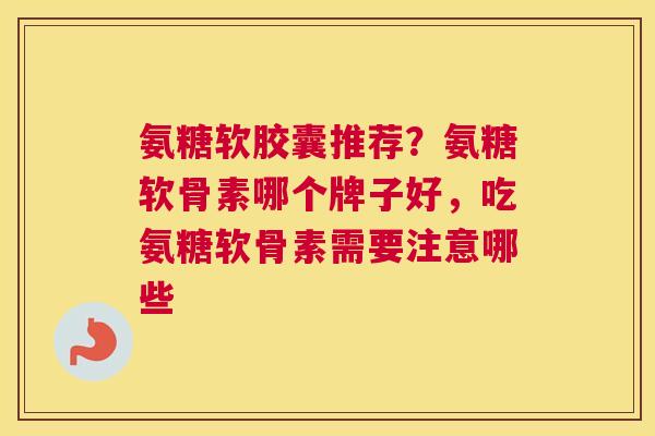 氨糖软胶囊推荐?氨糖软骨素哪个牌子好,吃氨糖软骨素需要注意哪些