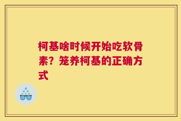 柯基啥时候开始吃软骨素？笼养柯基的正确方式