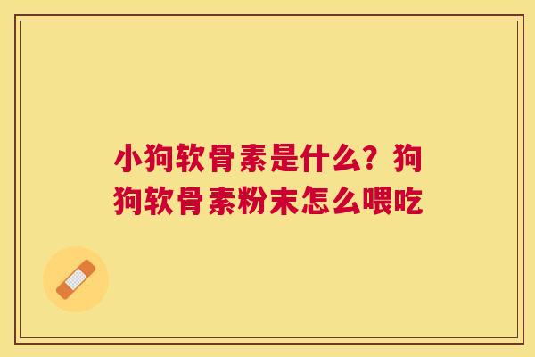 小狗软骨素是什么?狗狗软骨素粉末怎么喂吃