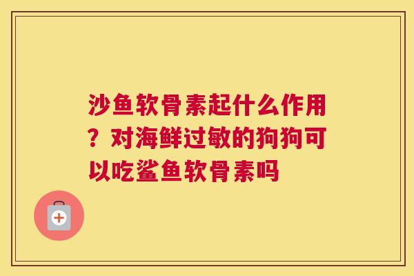沙鱼软骨素起什么作用?对海鲜过敏的狗狗可以吃鲨鱼软骨素吗