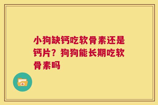 小狗缺钙吃软骨素还是钙片?狗狗能长期吃软骨素吗