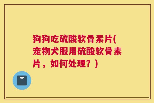 狗狗吃硫酸软骨素片(宠物犬服用硫酸软骨素片,如何处理?)