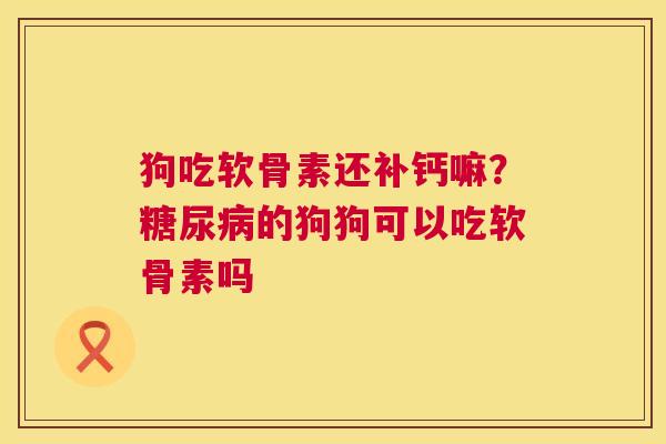 狗吃软骨素还补钙嘛?糖尿病的狗狗可以吃软骨素吗