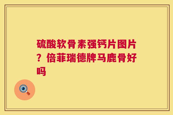 硫酸软骨素强钙片图片?倍菲瑞德牌马鹿骨好吗