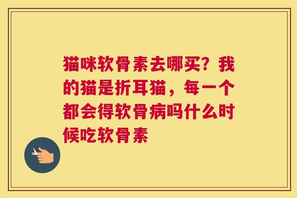 猫咪软骨素去哪买?我的猫是折耳猫,每一个都会得软骨病吗什么时候吃软骨素