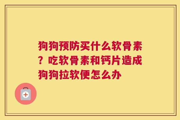 狗狗买什么软骨素?吃软骨素和钙片造成狗狗拉软便怎么办 狗狗买什么软骨素?吃软骨素和钙片造成狗狗拉软便怎么办