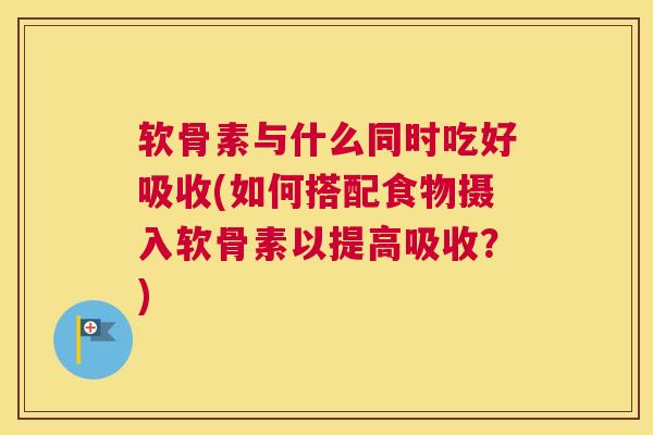 软骨素与什么同时吃好吸收(如何搭配食物摄入软骨素以提高吸收？)