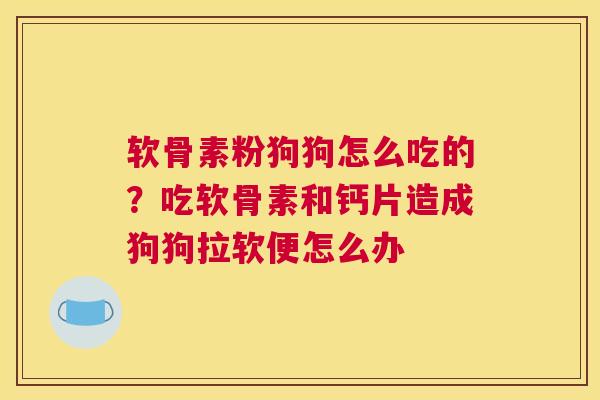 软骨素粉狗狗怎么吃的?吃软骨素和钙片造成狗狗拉软便怎么办