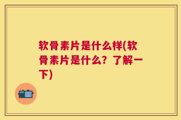软骨素片是什么样(软骨素片是什么?了解一下) 软骨素片是什么样(软骨素片是什么?了解一下)