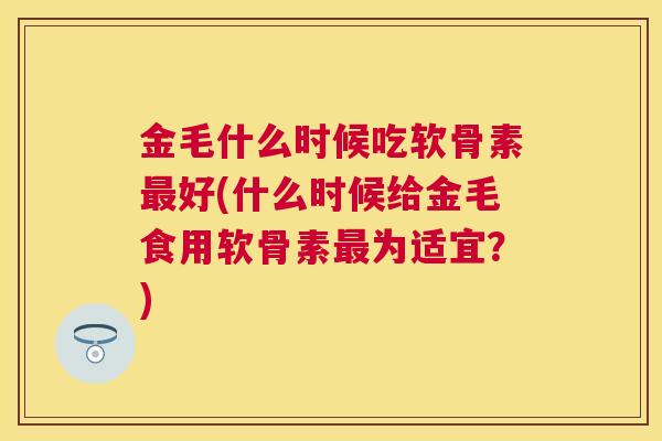 金毛什么时候吃软骨素最好(什么时候给金毛食用软骨素最为适宜？)