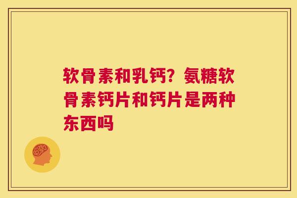 软骨素和乳钙?氨糖软骨素钙片和钙片是两种东西吗 软骨素和乳钙?氨糖软骨素钙片和钙片是两种东西吗