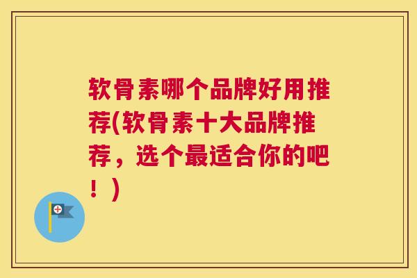 软骨素哪个品牌好用推荐(软骨素十大品牌推荐,选个最适合你的吧!)