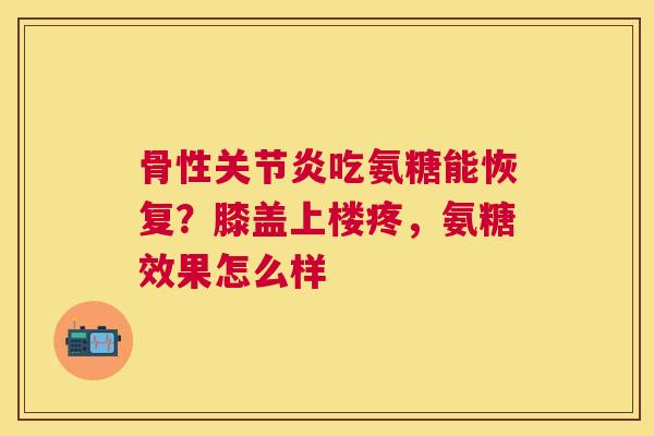 骨性吃氨糖能恢复?膝盖上楼疼,氨糖效果怎么样 骨性吃氨糖能恢复?膝盖上楼疼,氨糖效果怎么样