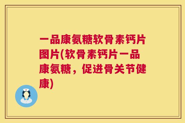 一品康氨糖软骨素钙片图片(软骨素钙片一品康氨糖，促进骨关节健康)