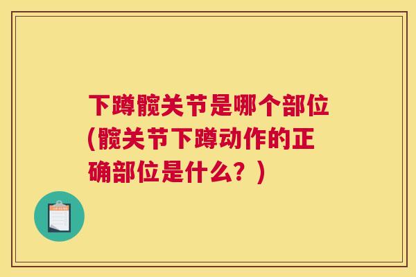 下蹲髋关节是哪个部位(髋关节下蹲动作的正确部位是什么？)