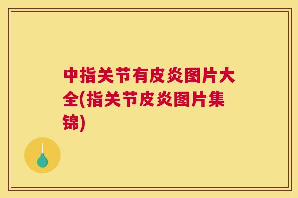 中指关节有皮炎图片大全(指关节皮炎图片集锦)