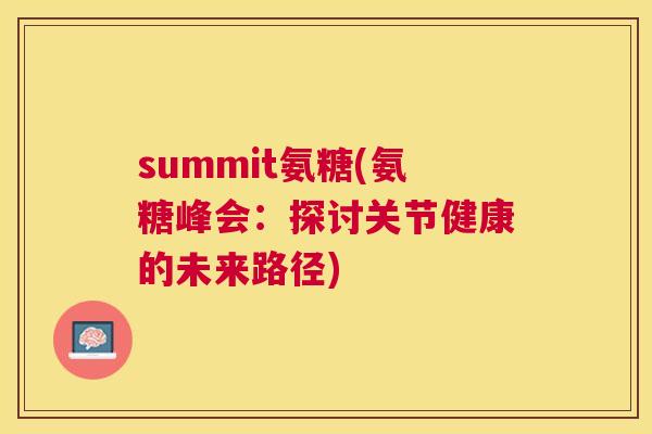 summit氨糖(氨糖峰会:探讨关节健康的未来路径)