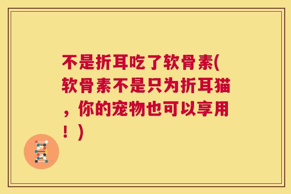 不是折耳吃了软骨素(软骨素不是只为折耳猫,你的宠物也可以享用!) 不是折耳吃了软骨素(软骨素不是只为折耳猫,你的宠物也可以享用!)