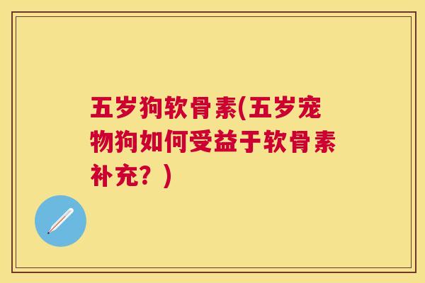 五岁狗软骨素(五岁宠物狗如何受益于软骨素补充?)