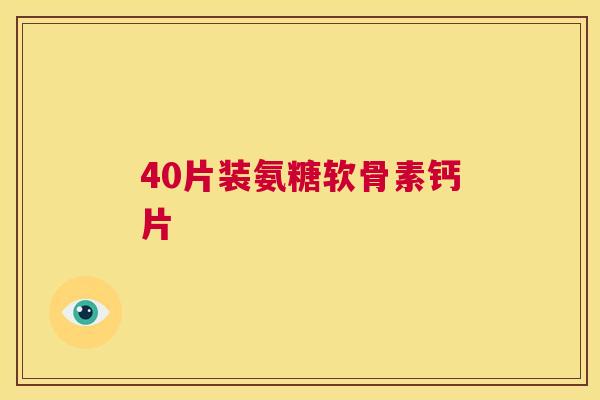 40片装氨糖软骨素钙片