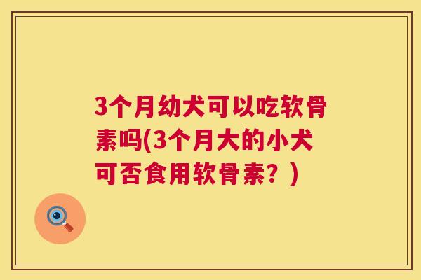 3个月幼犬可以吃软骨素吗(3个月大的小犬可否食用软骨素?)
