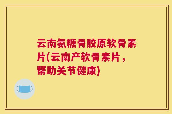 云南氨糖骨胶原软骨素片(云南产软骨素片,帮助关节健康)