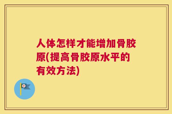 人体怎样才能增加骨胶原(提高骨胶原水平的有效方法)