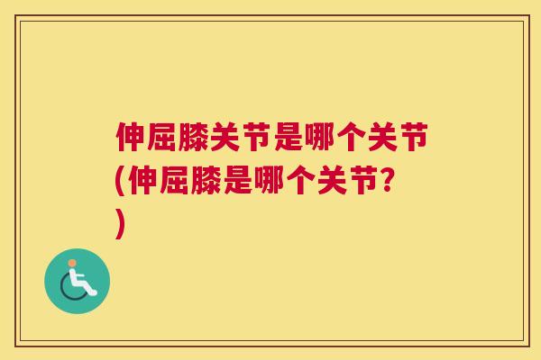 伸屈膝关节是哪个关节(伸屈膝是哪个关节?)