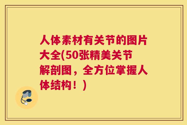 人体素材有关节的图片大全(50张精美关节解剖图，全方位掌握人体结构！)
