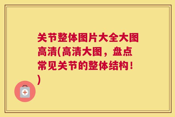 关节整体图片大全大图高清(高清大图,盘点常见关节的整体结构!)