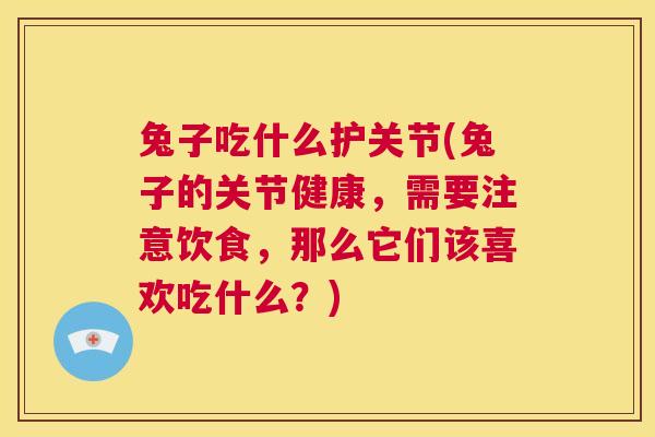 兔子吃什么护关节(兔子的关节健康,需要注意饮食,那么它们该喜欢吃什么?)