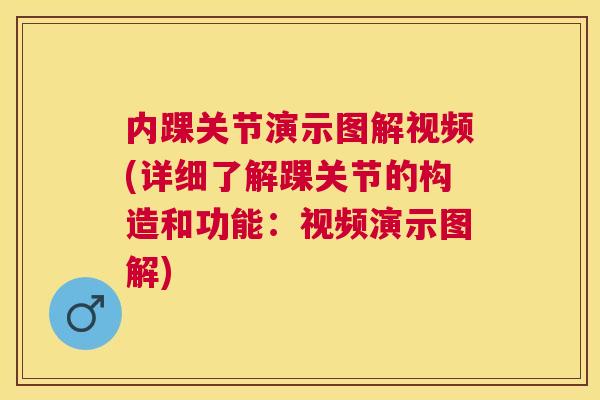 内踝关节演示图解视频(详细了解踝关节的构造和功能:视频演示图解)
