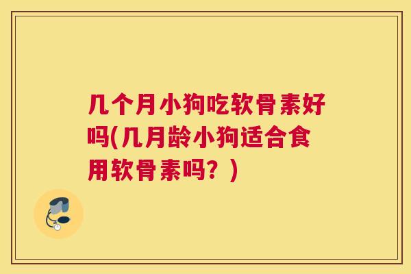 几个月小狗吃软骨素好吗(几月龄小狗适合食用软骨素吗?)