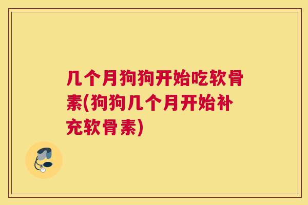 几个月狗狗开始吃软骨素(狗狗几个月开始补充软骨素)