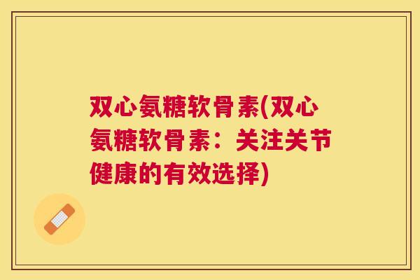 双心氨糖软骨素(双心氨糖软骨素:关注关节健康的有效选择)