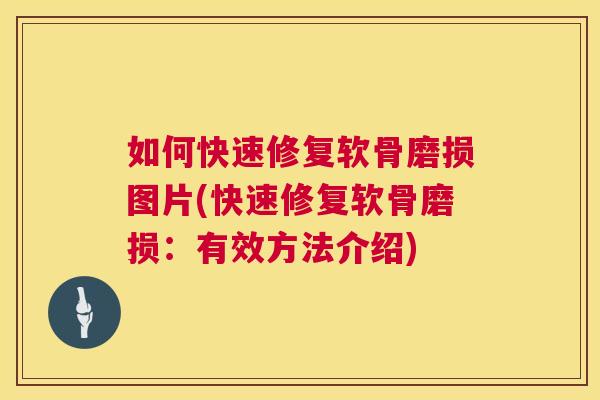 如何快速修复软骨磨损图片(快速修复软骨磨损：有效方法介绍)