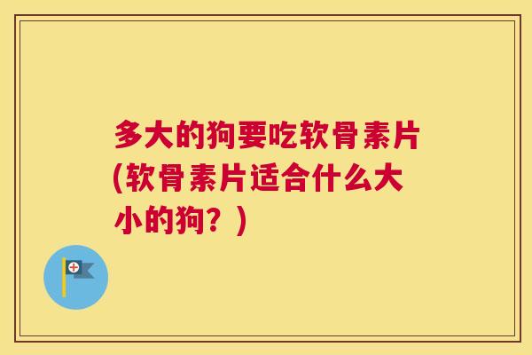 多大的狗要吃软骨素片(软骨素片适合什么大小的狗?)
