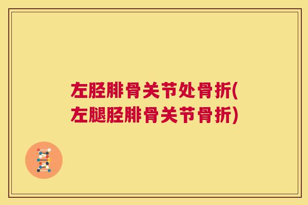 左胫腓骨关节处(左腿胫腓骨关节) 左胫腓骨关节处(左腿胫腓骨关节)